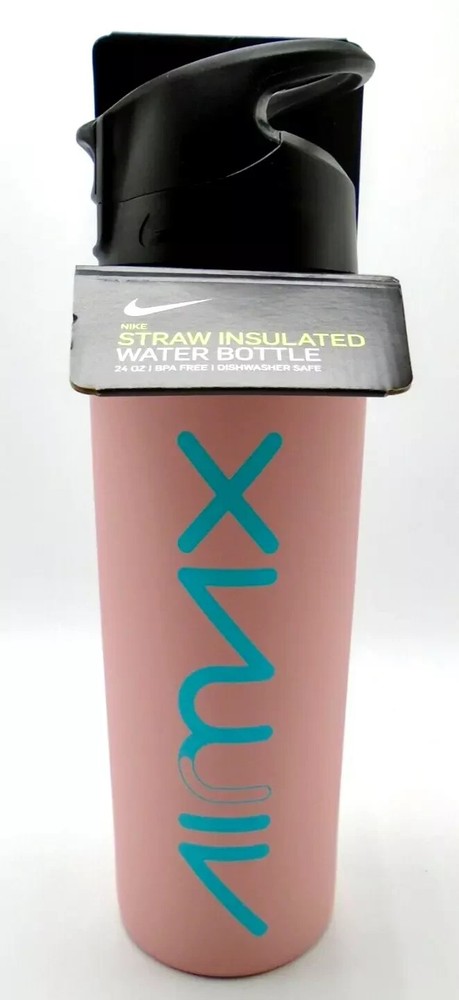 Nike Hypercharge Straw Water Bottle 24 oz Bleached Coral