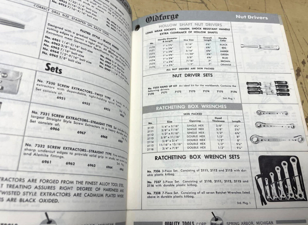 Vintage Original 1976 Oldforge Mechanic Tools Catalog 40 Pgs