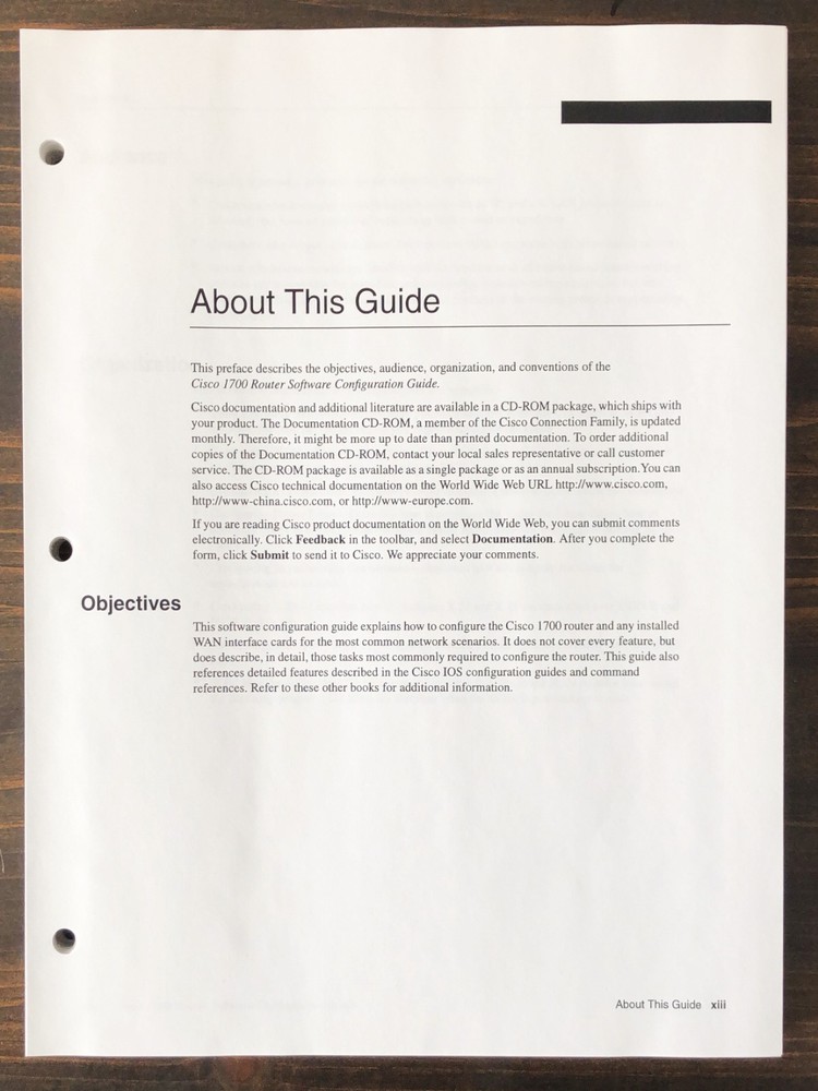 Cisco Systems - Cisco 1700 Series Router Software Configuration Guide (2001)