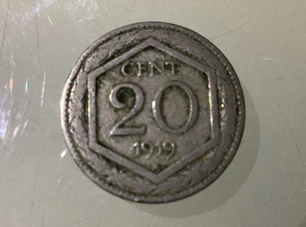 Italy 20 Centesimi 1919 Circulated
