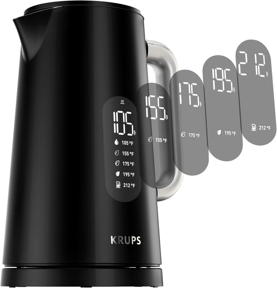 Smart Temp Electric Kettle: 1.7L Capacity, 5 Precise Temperature Settings, Digit