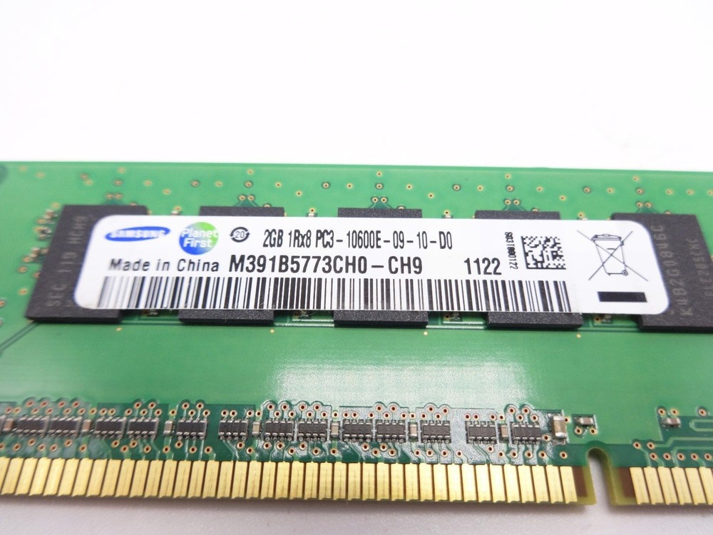 Samsung M391B5773CH0-CH9 2GB PC3 10600E 1Rx8 Memory Dimm ***Server Memory **