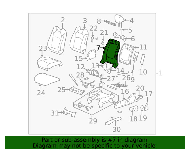 Genuine GM Seat Back Frame 15899382
