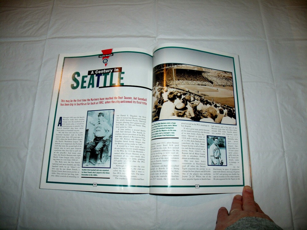Seattle Mariners 1995 ALCS A.L. Championship Game Program vs Cleveland Indians