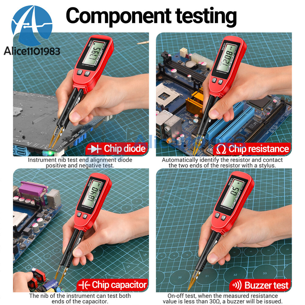 SMD Tester Resistance Capacitance Meter Multimeter Professional Component tester
