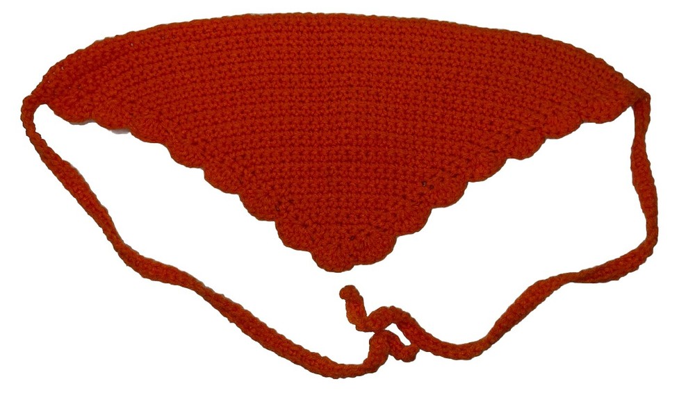Handmade Crochet Head Bonnet Red OSFA