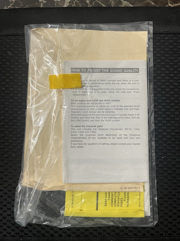 Old School Sony Equalizer car audio