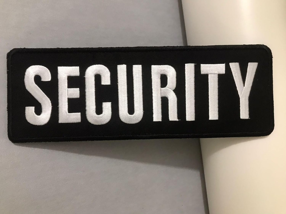 | Embroidered Security Patch | Security Badge Hook and Loop for Security Vest |