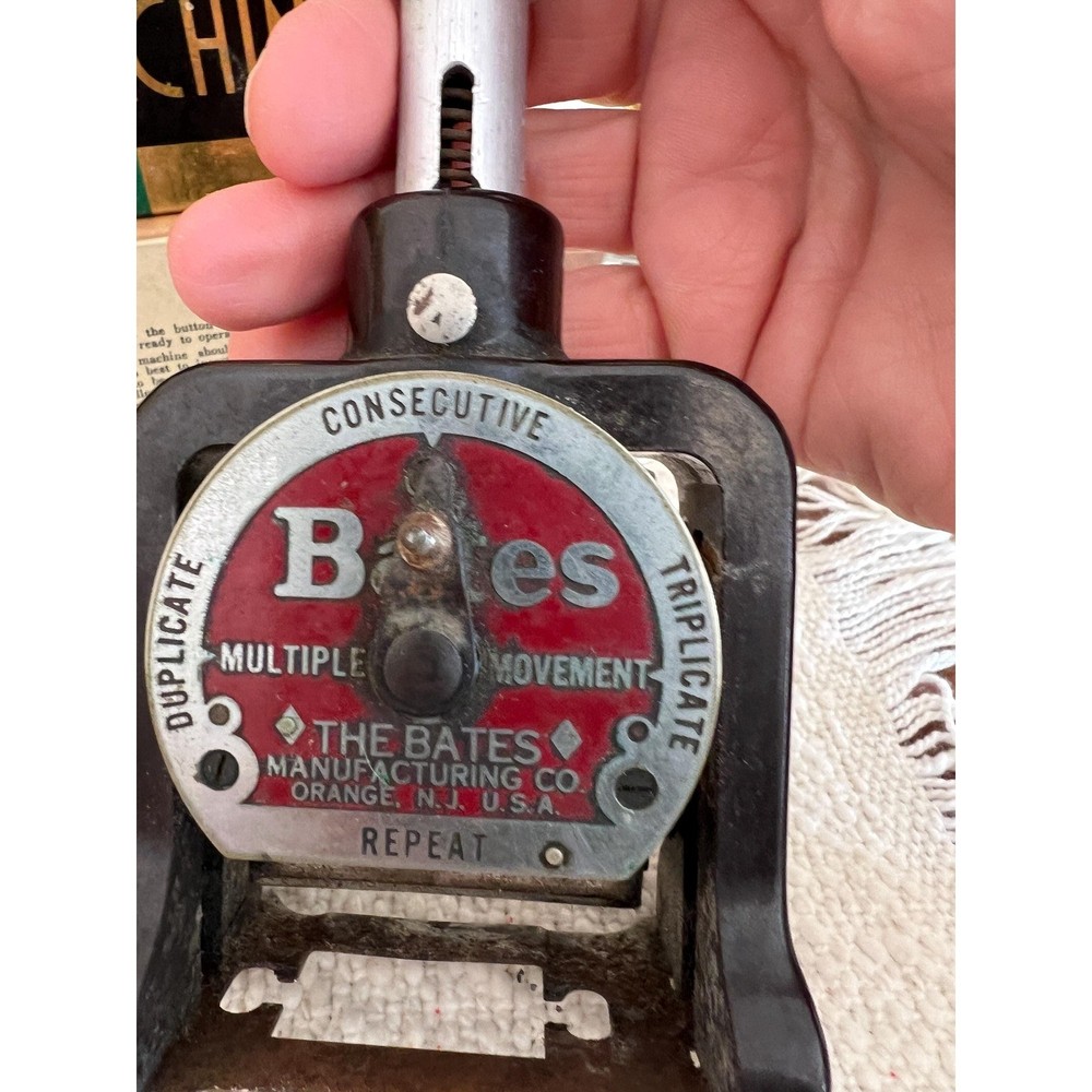 Vintage Bates Numbering Machine 6 Wheels Multiple Movement (3976)