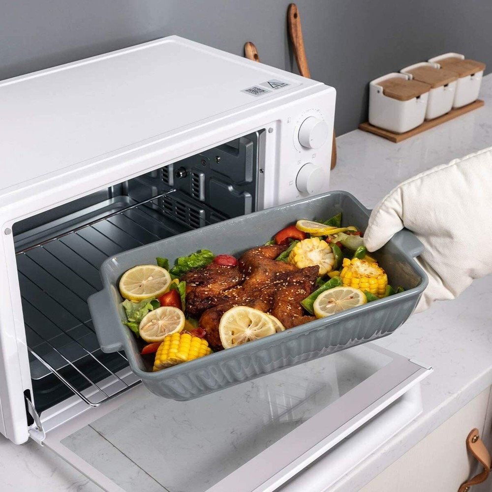 FE Baking Dish Lasagna Pan Ceramic Baking Pan 13x9 Oven Safe Rectangular Bake