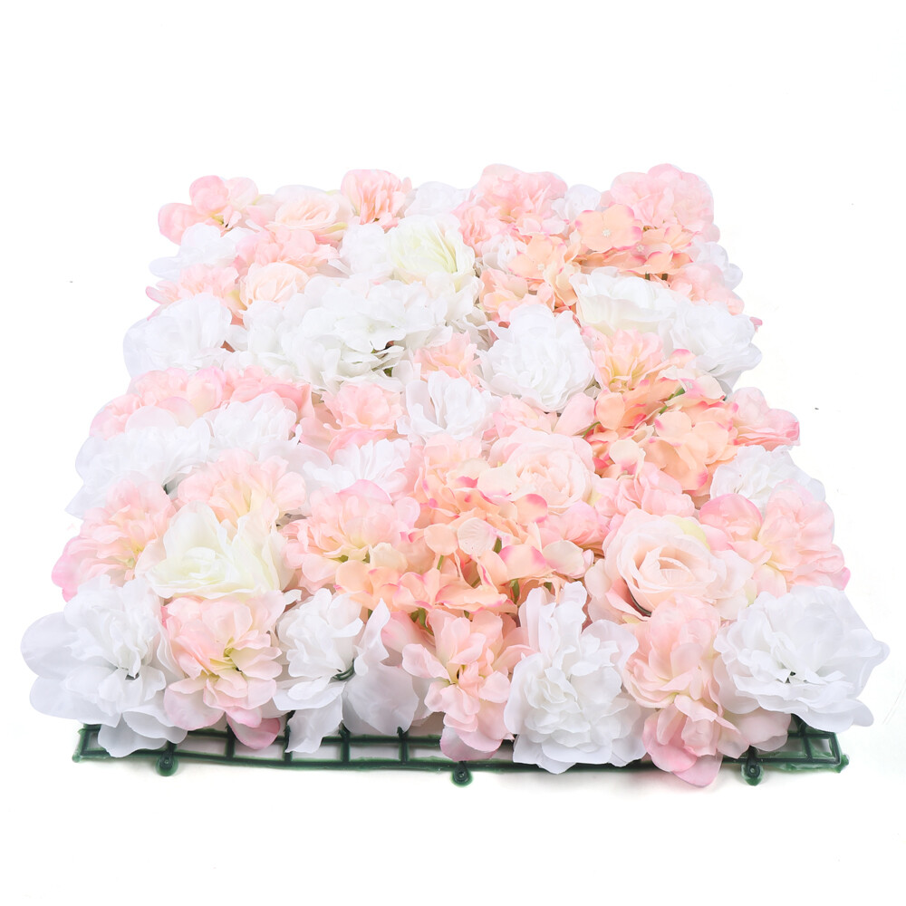 6pcs Artificial Flower Wall Panel Wedding Party Stage Backdrop Decor 24'x16'' US