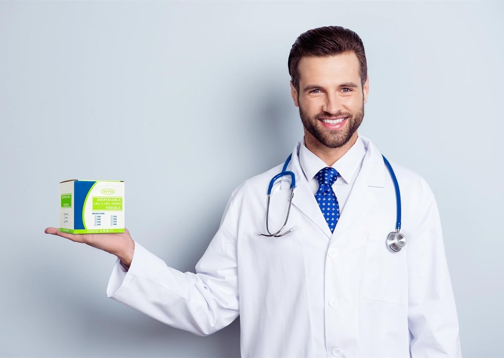 Disposable Sterile Needles 100-Pack 25G 1" - Individually Wrapped