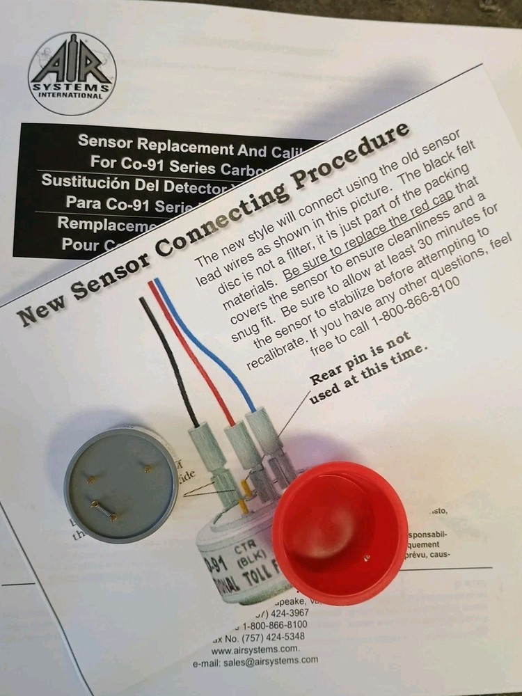 Air Systems Intl Co-91Ns Replacement Sensor,Carbon Monoxide