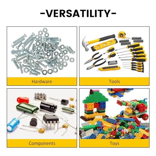 wall mounted garage storage bin, Parts Rack, Plastic Hanging Stackable Blue