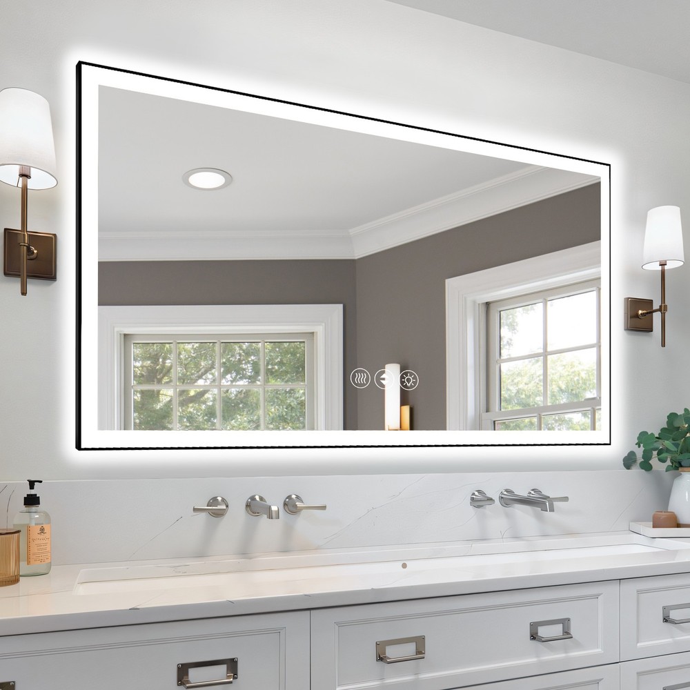 72x36"Frameless LED Bathroom Mirror,Smart Mirror