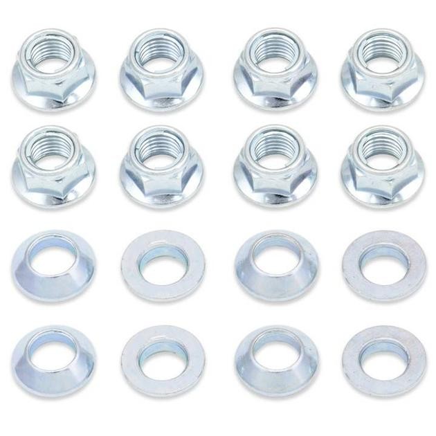 Bolt ATV Hardware Locking Lug Nuts 10mm x 1.25 Silver 8-Pack