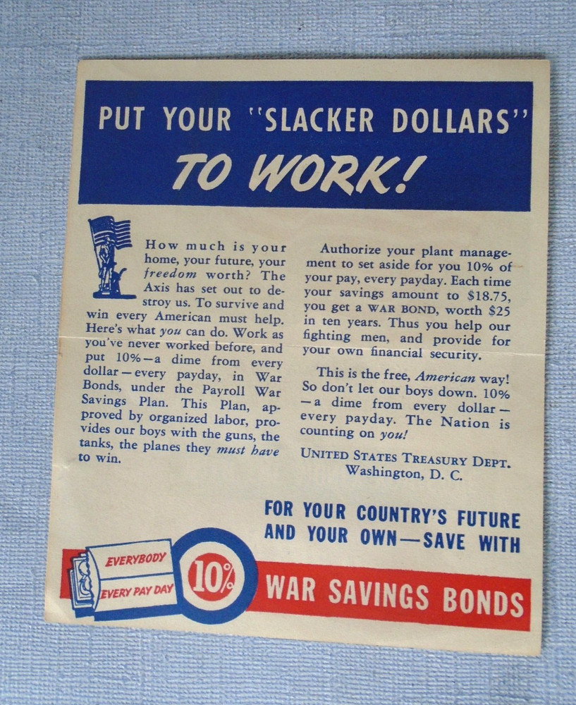 WWII Payroll War Savings Plan ad