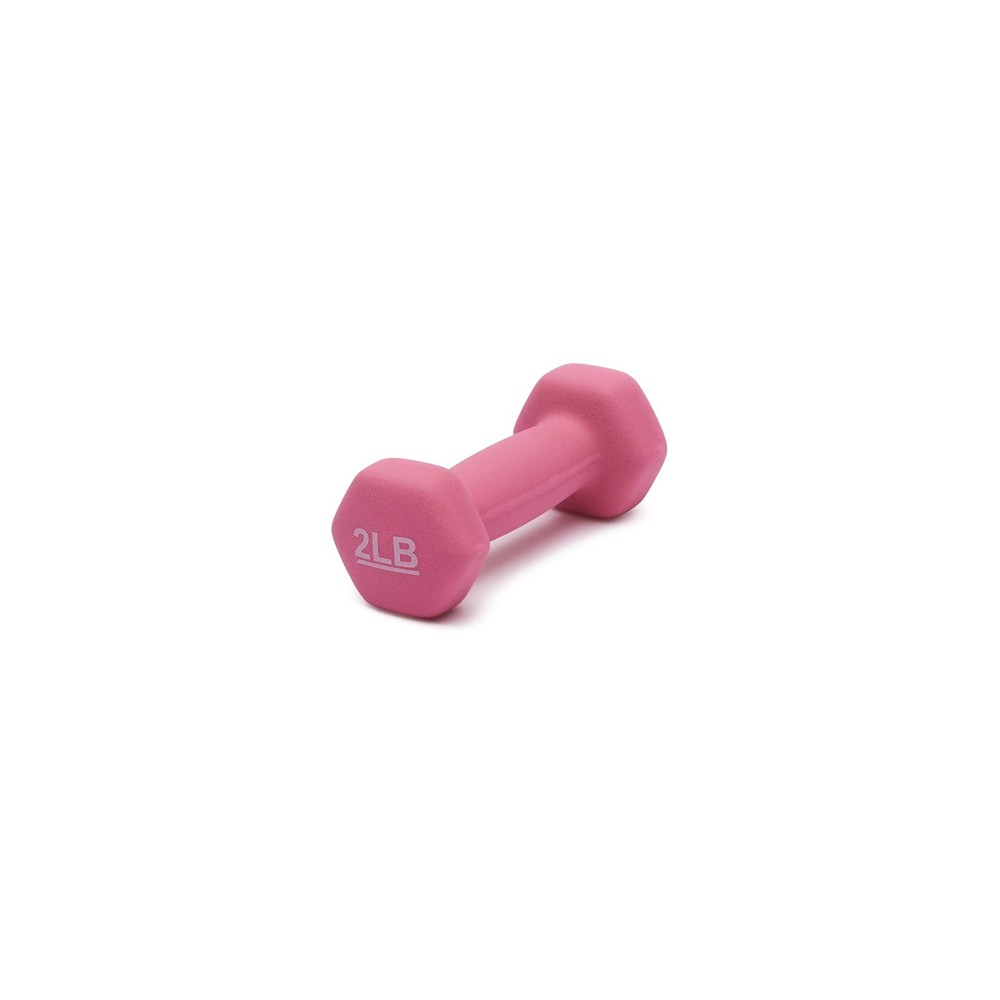 Amazon Basics Neoprene Dumbbell Hand Weights for Workout and 2 pound, Pink