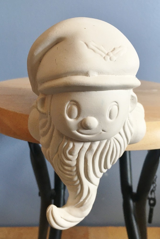 Elf Shelf Sitter-Unpainted Ceramic Molded Bisque-6"x7"