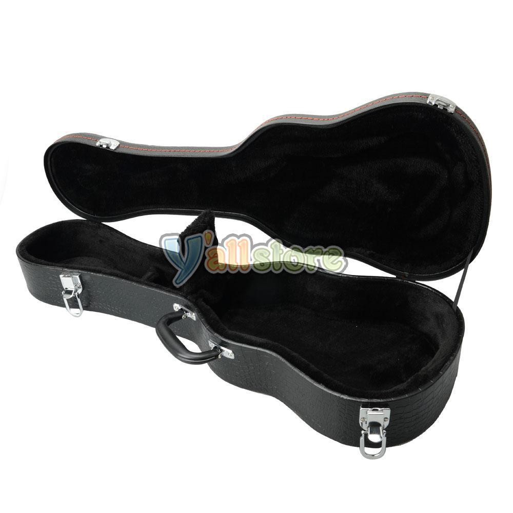 26" Black Tenor Python Pattern Leather Ukulele Uku Case
