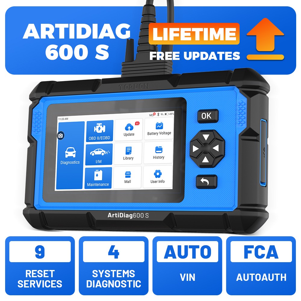 TOPDON AD600S AD600PRO OBD2 Scanner All System Diagnostic Tool Car Code Reader