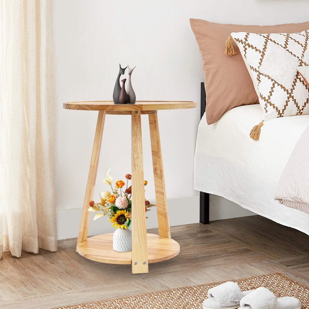 Small Round Side Table, Side Table for Small Spaces, Modern Couch End Table