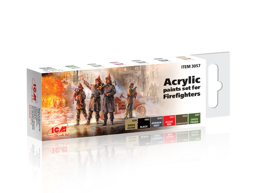 ICM 3057 – Acrylic paints set for Firefighters