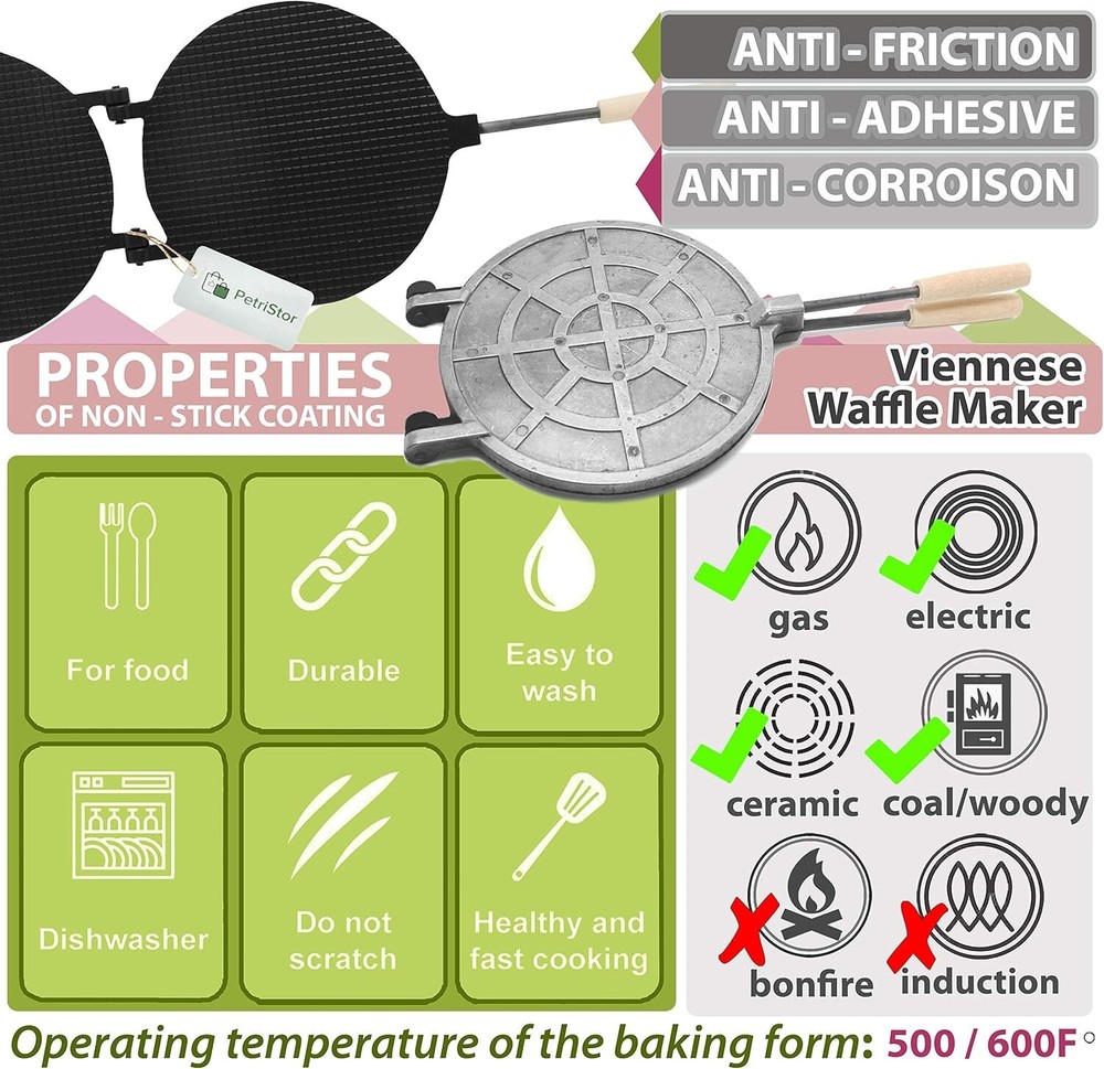 Waffle Maker Round Form Non-Stick Waffle Cone Maker
