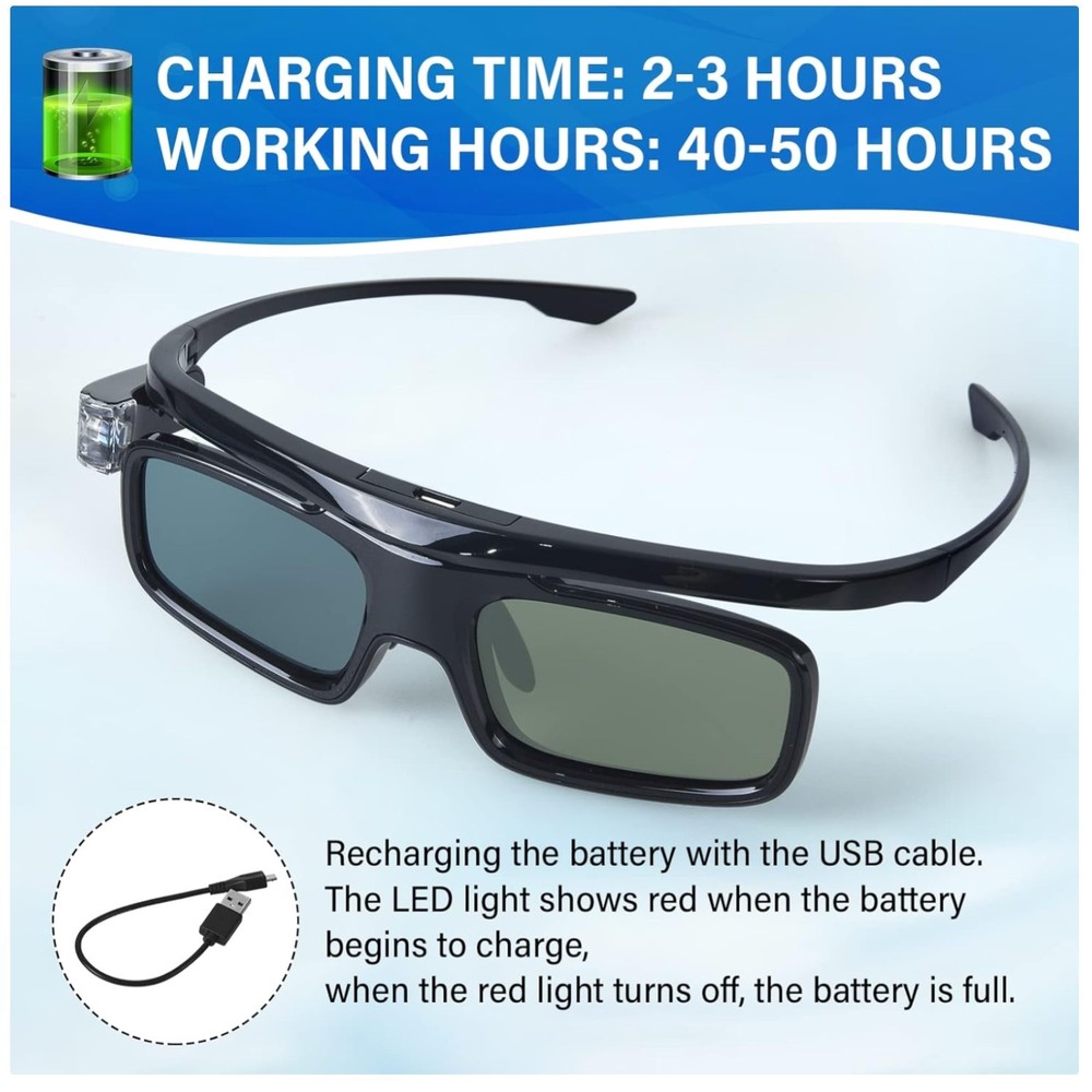 Long Standby Active Shutter DLP-Link Glasses