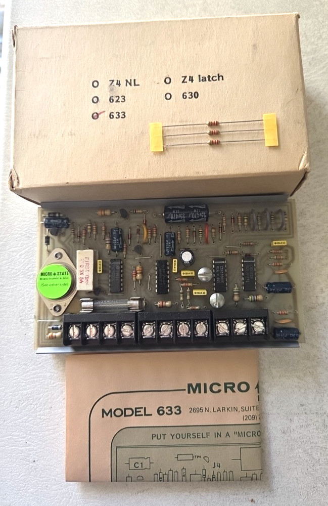 ** NEW Microstate Electronics 633 Control Board For Security Burglar alarm Panel