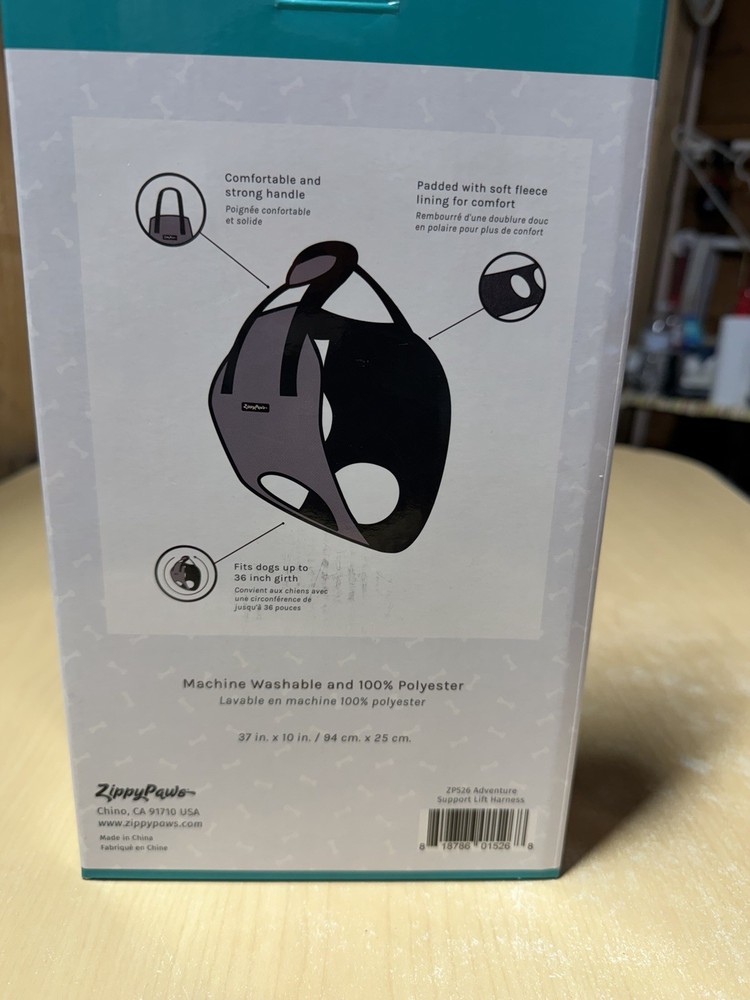 ZippyPaws ZP526 Support Lift Harness Polyester Adjustable Padded Handle