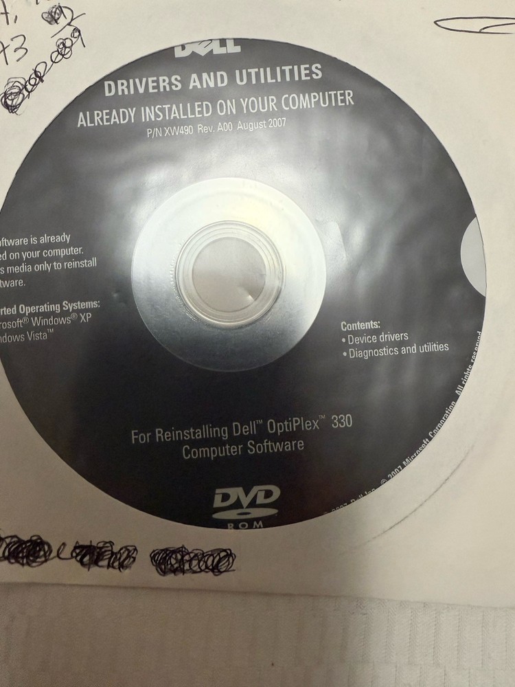 Dell OptiPlex 390 Drivers and Utilities DVD