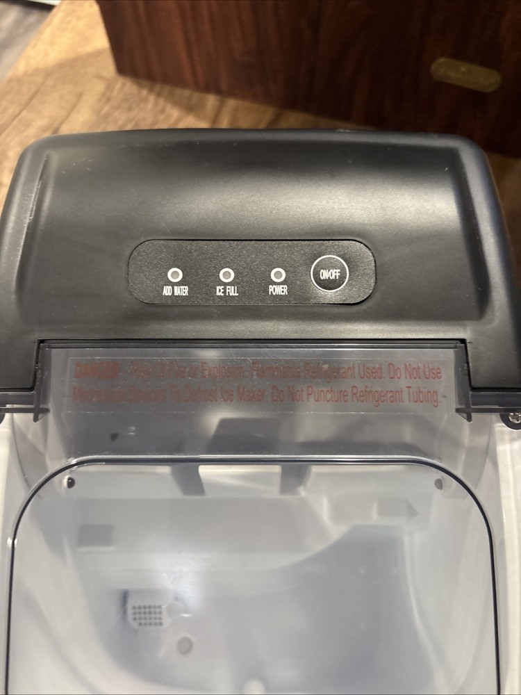 Cowsar HZB-12/H Compact Portable Top Load Ice Maker Black Ice Machine