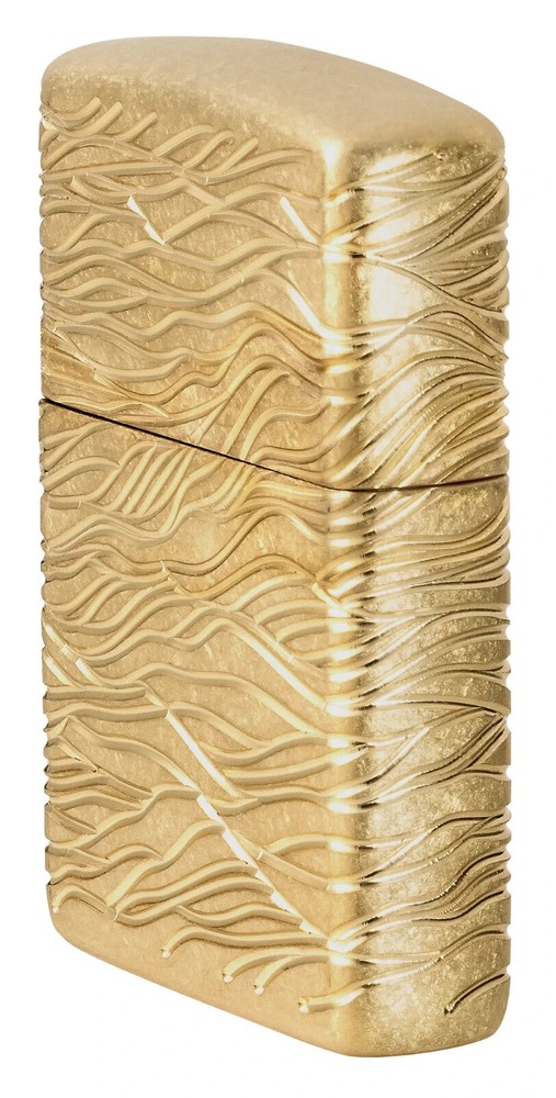 Zippo Armor Tumbled Brass Multicut 46273
