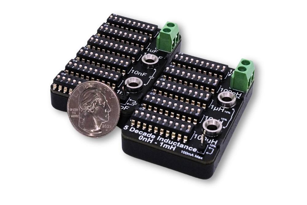 6 Decade Capacitance & 5 Decade Inductance Board/Box Combo with Cover