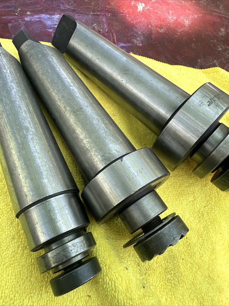 3pc Morse Taper 5 MT Face Shell Mill Arbors Sharpening Mandrel Cinci Work Head