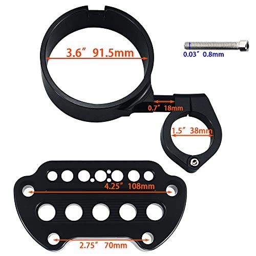 Side Mount Instrument Bracket+Speedometer Relocation Cover fits for Harley