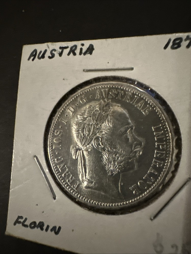 Austria 1879 Silver 1 Florin UNC