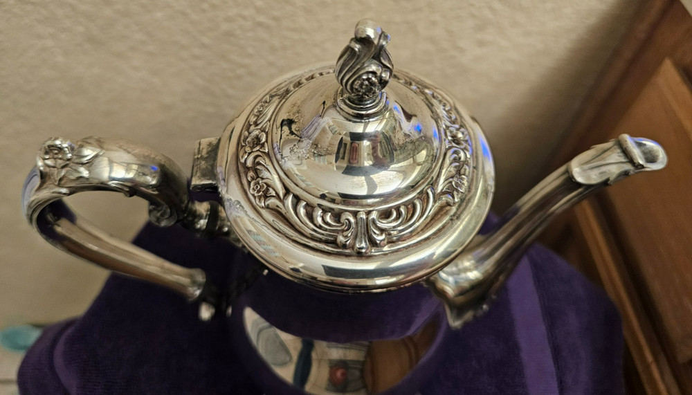 WM WILLIAM ROGERS SILVER PLATE COFFEE PITCHER MARKED 501