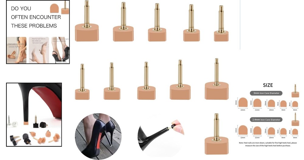 Durable High Heel Protector Tips - Effortless Installation & Silent Walk