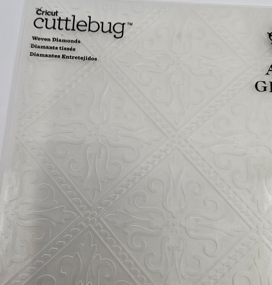 Anna Griffin Cuttlebug Woven Diamonds 5" x 7" Embossing Folder
