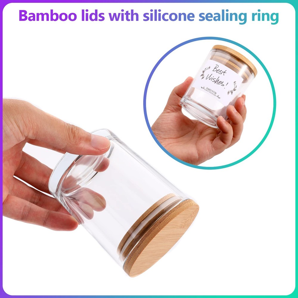20 PCS Bulk Candle Jars with LidsCandle Making Kit