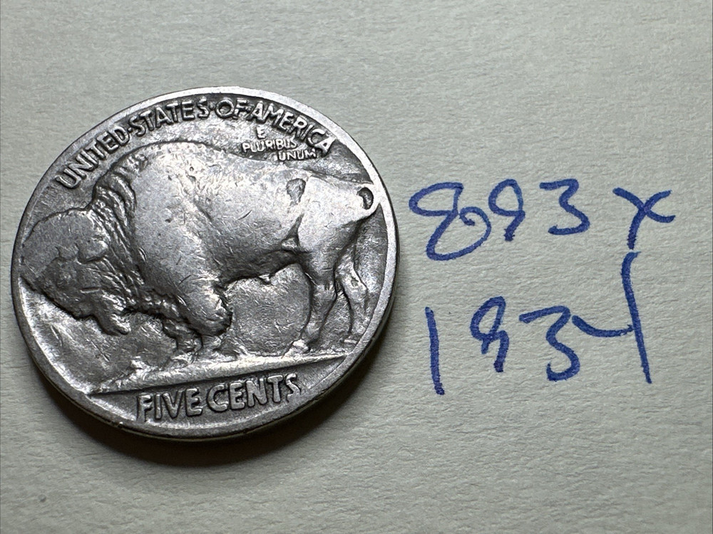 1934 BUFFALO HEAD NICKEL 893X