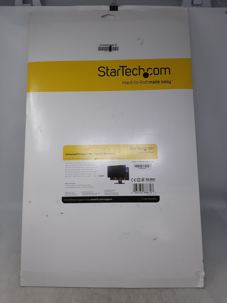 StarTech.com PRIVSCNMON24 Universal Privacy Filter for 24" Monitors
