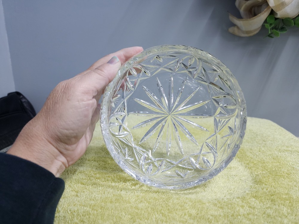 lead crystal candy dish