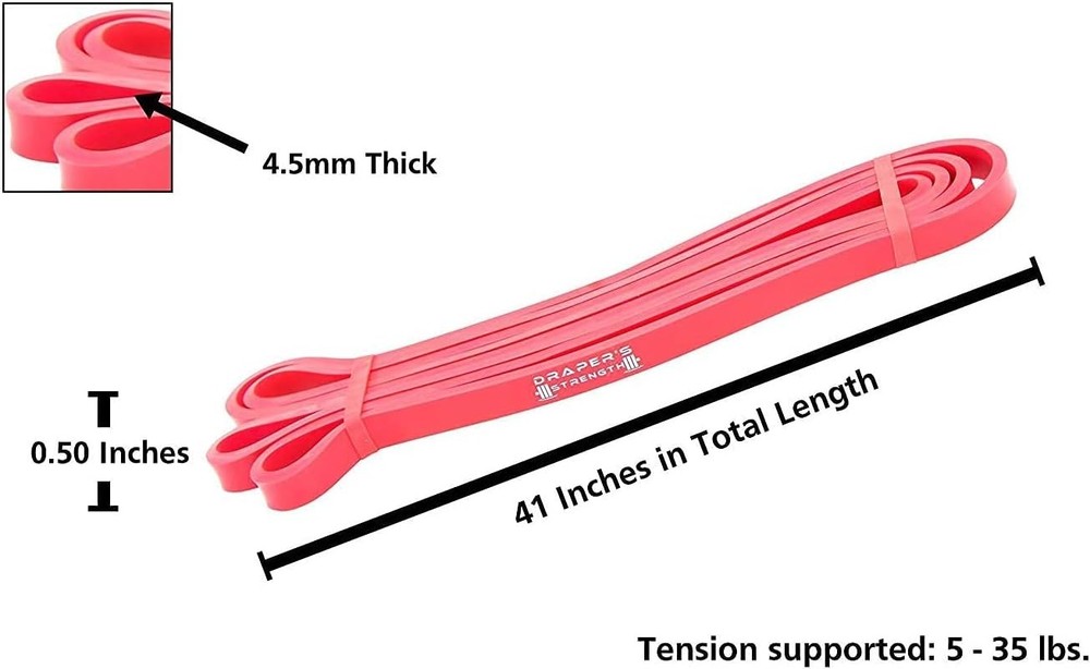 Heavy Duty Resistance Stretch Loop Bands for Powerlifting Training & Pull Ups