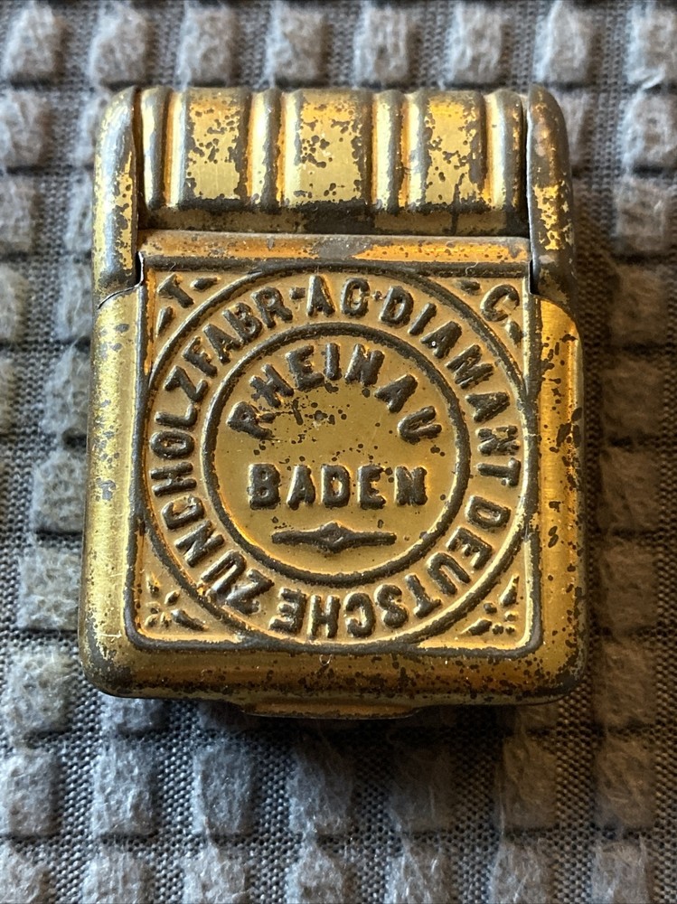 Antique German Match Safe-Back Pack Style-Diamant Deutsche