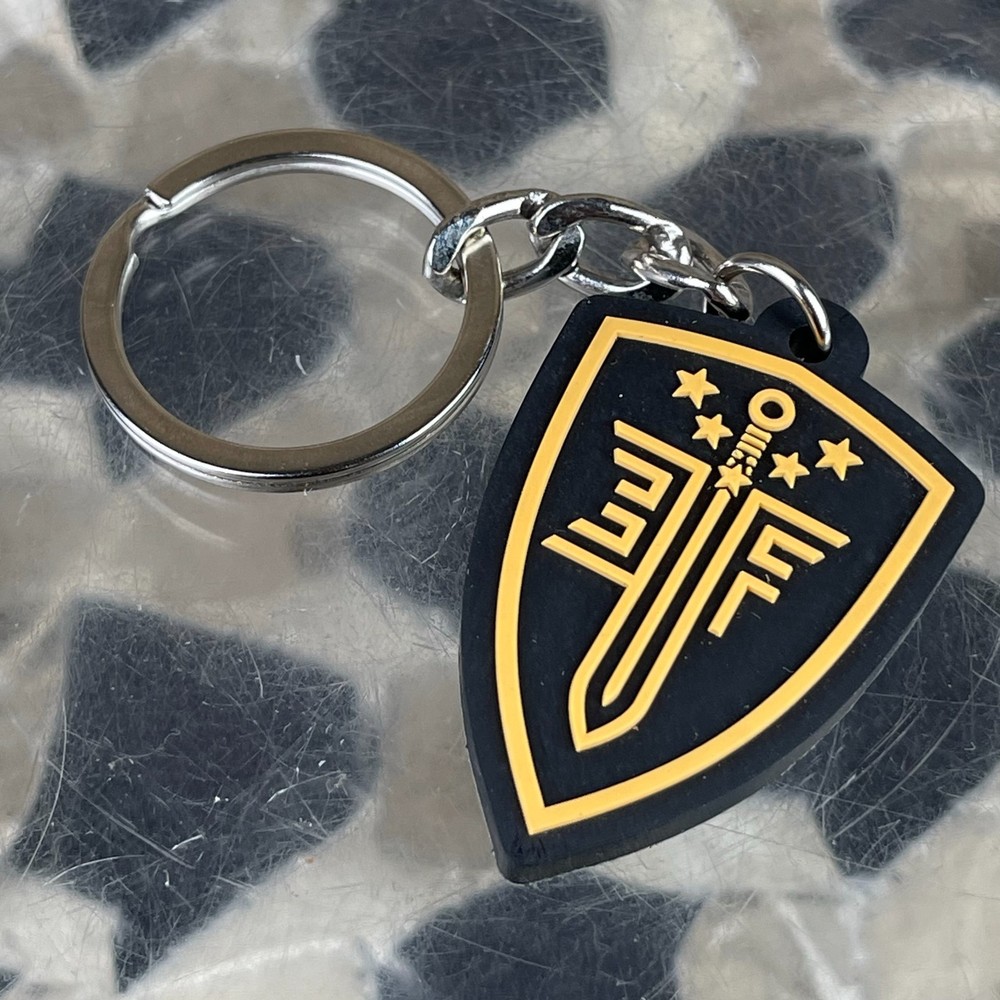 NEW Elite Force Shield Rubber Key Chain - Black