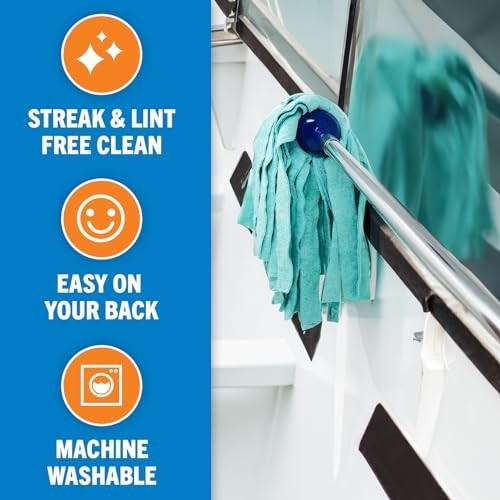 Screw On Mop Head Replacement Refill, Ultra-Absorbent Mop Head for Microfiber