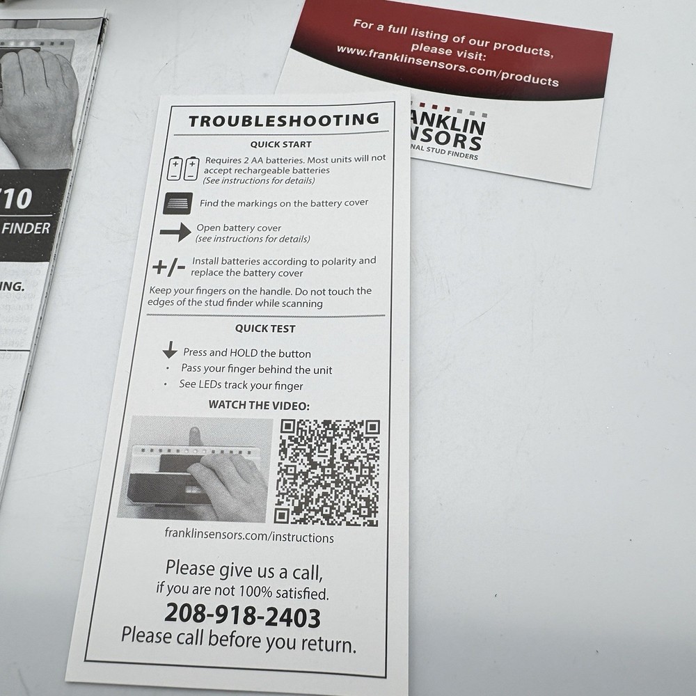 Franklin 710 Professional Stud Finder with Advanced 13-Sensor Technology NOB